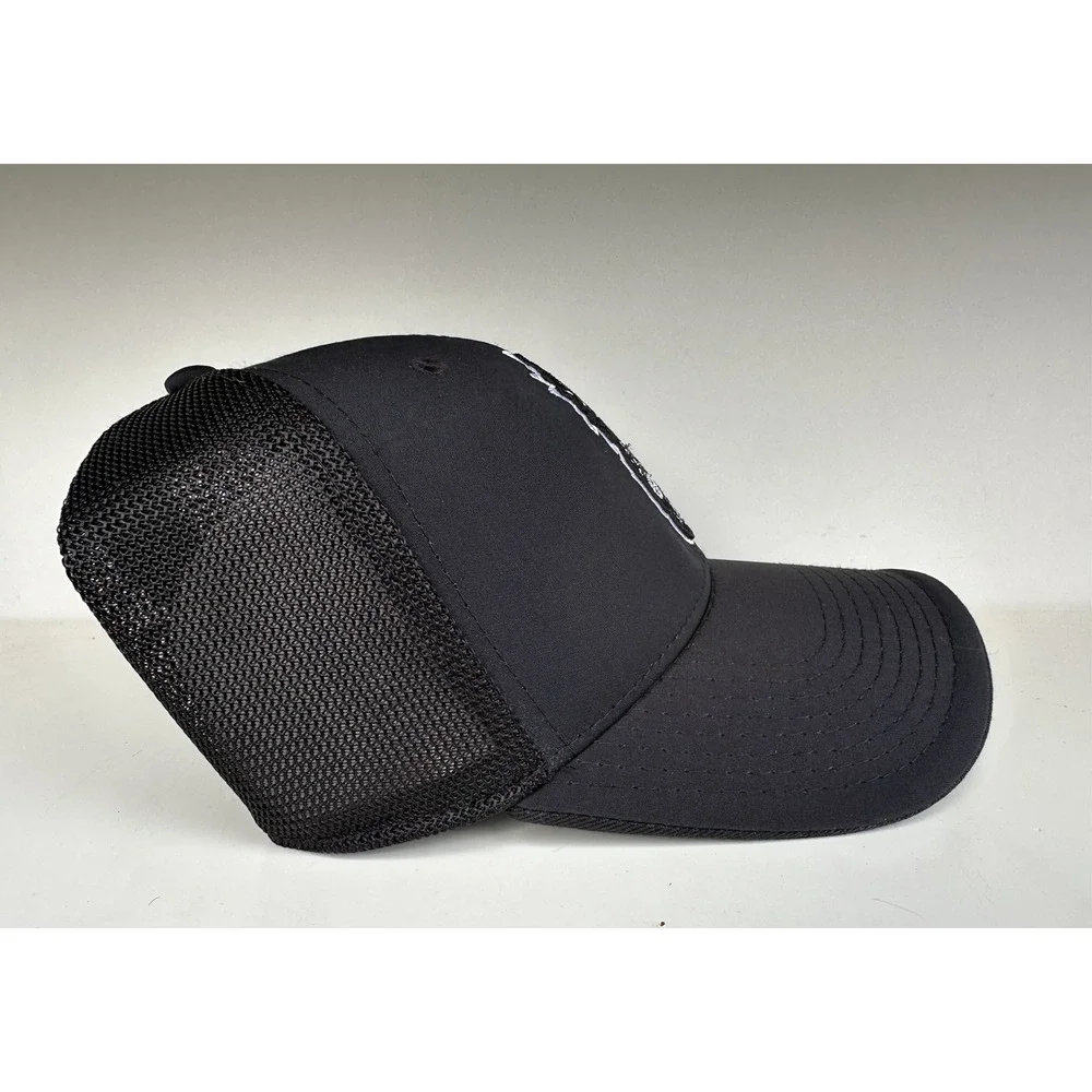 The Game - Embroidered Pineapple‎ Skull Head - Black Fitted Trucker Hat, Size M